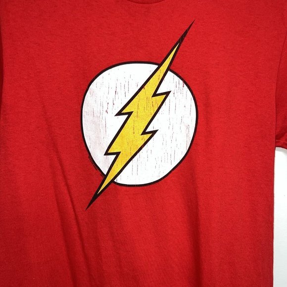 DC Comics The Flash T-shirt Mens Size M Red Crew Neck Short Sleeve True Vintage - Picture 2 of 4